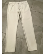 Banana Republic Traveler Jeans Mens 35x32 Ivory Slim Fit Stretch Denim O... - $26.16