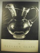 1955 Steuben Glass Crystal Pitcher Advertisement - $18.49