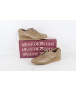 NOS Vtg 90s Streetwear Womens 7.5 M Platform Leather Shoes Sneakers Taup... - $150.08 CAD