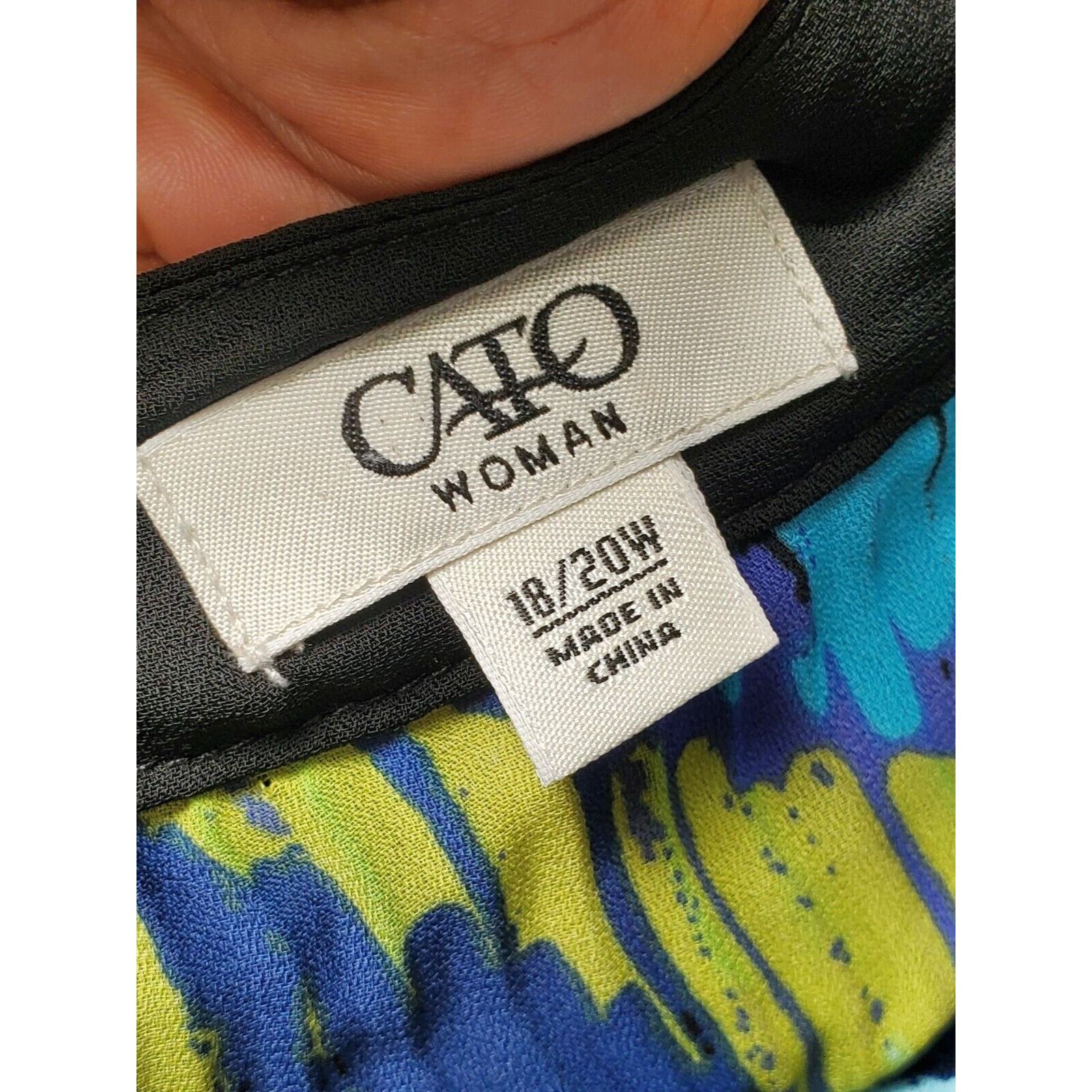 Cato Women's Multicolor Polyester Round Neck Long Sleeve Pullover Blouse 18/20W Item image 7