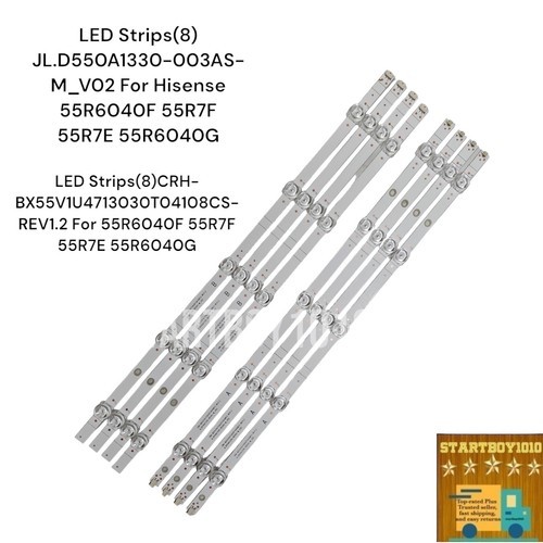  Hisense LED Strips(8)CRH-BX55V1U4713030T04108CS-REV1.2 For 55R6040F 55R... - $34.19