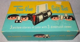 Vintage Tru-View Stereo 3-D Viewer Boxed Gift Set with Slides 1957 - £35.37 GBP