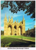 Postcard The West Front Peterborough Cathedral Of St Peter St Paul &amp; St Andrew - £2.33 GBP