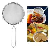 Large Fine Mesh Strainer Sturdy Handle Food Sifters Rice Quinoa Pasta Fr... - $12.82