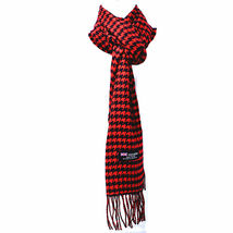 1 Pcs – Houndstooth – Red/Black 100% Cashmere Scarf Scarves Plaid Wool Unisex  - £13.57 GBP