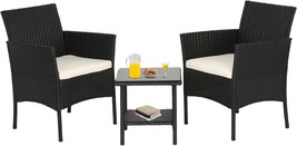 Fdw Wicker Outdoor Furniture Patio Furniture Set Of 3 Rattan Patio Chair... - $115.99