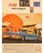64 OLDs Jetstar 88 where the action is blue hardtop-1964 Vintage Print Ad - $238.15 MXN