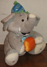 Gemmy Industries Sings Singing &quot;Happy Birthday&quot; Elephant Plush Stuffed A... - £15.07 GBP