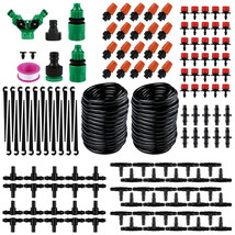 100Ft Auto Drip Irrigation System Kit Timer Micro Sprinkler Garden Watering - £31.26 GBP