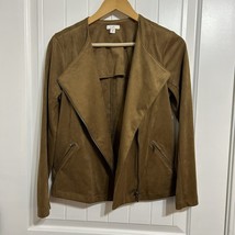 J. Jill Faux Suede Moto Jacket Petite XS - $539.31 MXN