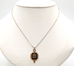 Kinney Vintage High School Key Pendant Necklace 1950s-1960&#39;s Gold Tone w/ Chain - $17.39