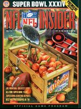 NFL SUPER BOWL XXXIV PROGRAM ON A 12x8IN METAL SIGN MANCAVE - €21,34 EUR