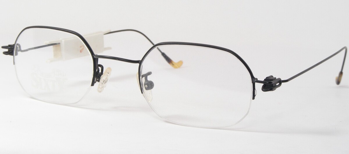 Vintage SIXTY Par Trenti 776 DD3 Noir Unique Rare Lunettes 47-20-140mm I... - $61.21