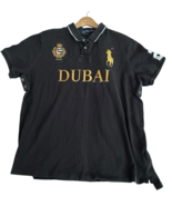VTG Polo Ralph Lauren Big Pony Dubai Polo Slim Fit 2XL City Black Rugby ... - $141.62 CAD