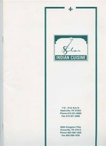 Sitar Indian Cuisine Menus Nashville &amp; Knoxville Tennessee 1990&#39;s - £17.36 GBP