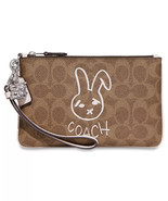 Coach Signature Canvas Lunar New Year Bunny Rabbit Small Wristlet ~NWT~ ... - €89,88 EUR
