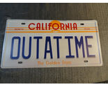 Back to the Future Delorean OUTATIME Replica Prop California License Plate - $14.64