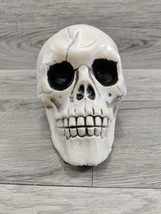 Vintage Halloween Blow Mold Skeleton Skull Plastic 7&quot; Halloween Decoration - £16.11 GBP
