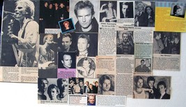 STING ~ Forty-Seven (47) Color and B&amp;W Vintage CLIPPINGS from 1981-2001 - $12.85