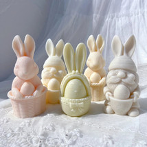 Easter Egg Rabbit Candle Silicone Mold Holiday Bunny Resin Wax DIY Craft... - £33.76 GBP