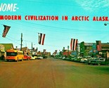 Main Street View Nome Alaska AK Cars Flags UNP 1960s Chrome Postcard C17 - £4.63 GBP