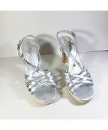 Tod&#39;s Silver Metallic Sophie Buckles Leather Sandals Size 39 1/2 in Box - $82.06 CAD