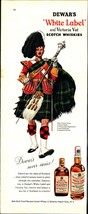 1955 Dewar&#39;s Scotch Original Advertisement: White Label &amp; Victoria Vat d... - £14.49 GBP