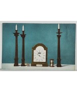 Alexandria Lodge Washington&#39;s Bed Chamber Clock Hourglass Postcard Q4 - £7.86 GBP