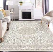 Area Rug Living Room Rugs: 9X12 Large Machine Washable Non Slip Thin Carpet Soft - £123.42 GBP