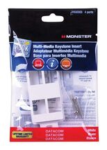 Monster Just Hook It Up White 4 gang Plastic Keystone Wall Plate - $8.95