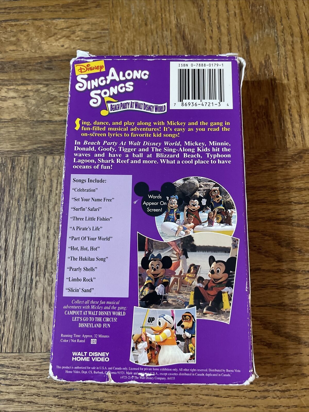 Disney Sing Along Songs Beach Party At Walt Disney World VHS VHS Tapes Disney sing along songs beach party at walt disney world vhs vhs tapes
