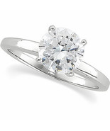 Round Diamond Engagement Ring 14k White Gold (1.29 Ct G IF Clarity) GIA  - £12,119.69 GBP