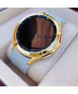 Custom 24k Gold 47mm Plated Samsung Galaxy Watch 6 Polished Gray Fabric ... - $1,234.05