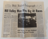 RARE HILL VALLEY TELEGRAPH FULL NEWSPAPER BACK TO THE FUTURE BIFF TANNEN... - $50.62
