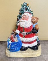 Vintage Wee Crafts Light Christmas Tree Santa Hand Painted Ceramic Needs Light - $24.00