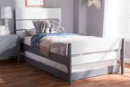 Cyprien Mission Style White and Grey-Twin Platform Bed - $4,583.04 MXN