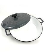 Threshold 3.5qt Round Everyday Pan With Lid Enamel Round Baking Dish Gray - $553.61 MXN