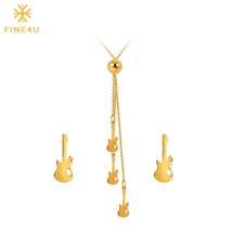 2018 New FINE4U N002 316L Stainless Steel Jewelry Sets For Women Guitar ... - £9.35 GBP