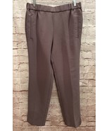 Aritzia Wilfred Darontal Pull On Pant Taupe Crepe Size 8 Pockets Elastic... - £55.08 GBP