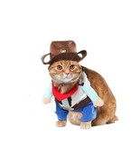 NEW Cowboy Costume Pet Size Small Cat Dog (10-20 lbs) Halloween Vibrant ... - £11.61 GBP