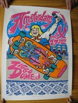 Pearl Jam Poster Silk Screen Amsterdam June 27 Scary Skateboarder Ziggo ... - $179.29