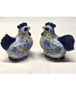 Vintage Rooster &amp; Hen Salt &amp; Pepper Shaker Set - Farmhouse Country Flora... - $15.82