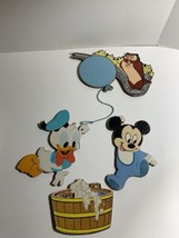 Vintage 1984 Disney Babies Nursery Wall Hanging Decor Mickey Mouse,  Don... - £19.16 GBP