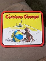 Mini Metal Lunch Box  Curious George 1998 Rustic Pic Beach Ball - £3.94 GBP