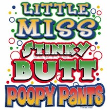 Little MIss Stinky Butt HEAT PRESS TRANSFER for T Shirt Tote Bag Sweatsh... - £5.09 GBP