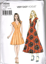 Very Easy Vogue V8665 Misses 8 to 14 Princess Seam Dress Uncut Sewing Pattern - £13.98 GBP