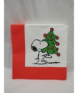 Set Of (30+) Vintage Snoopy Christmas Napkins Unsealed Unused  - $11.88