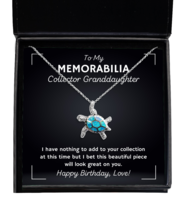 Memorabilia Collector Granddaughter Necklace Birthday Gifts - Turtle Pendant  - £39.46 GBP