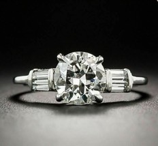 2.ct New White Round Cut Moissanite 14k White Gold Engagement Ring Size 5 - $259.25