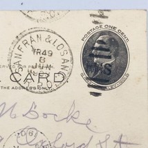 1908 San Francisco &amp; Los Angeles CA RPO RMS Duplex Cancel Cover Postcard - £9.54 GBP